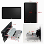 1DIN магнитола - Carmedia OL-1032-1D-D поворотный монитор 13.3" на Android 10, ТОП процессор, 4ГБ-64ГБ, 4G-SIM-слот