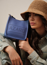 Сумка кожаная на плечо Azaro 30996 сиреневый закат