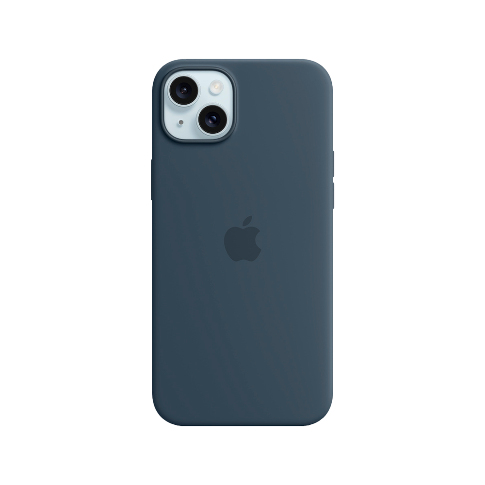 Силиконовый чехол с поддержкой MagSafe Apple Silicone Case для iPhone 15 Plus, Storm Blue (Штормовое небо)