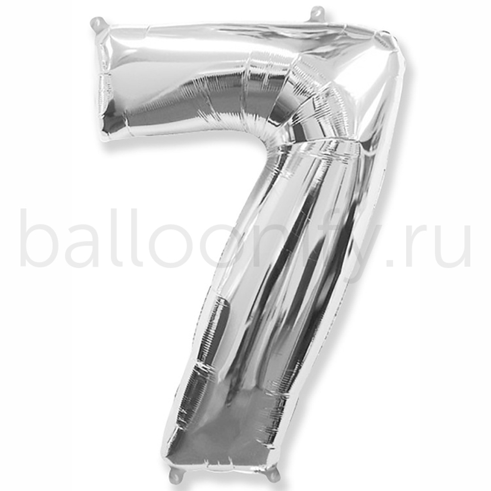 Шар ЦИФРА 7 Silver 32" 81 см