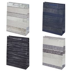 GAEM Пакет подарочный (бумага 210г/м2, блок микс 12шт), L31 W12 H42 см, 4в.