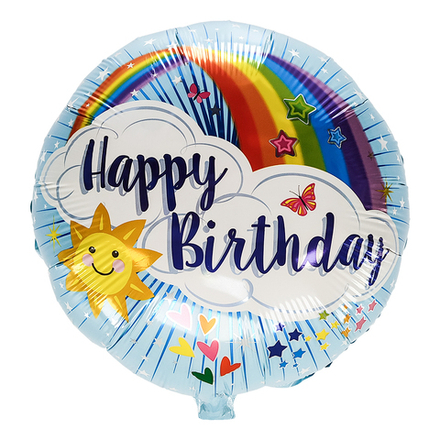Шар Круг С Днём Рождения Радуга