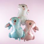 Шар (30''/76 см) Фигура, Милый зайка, Голубой, 1 шт.