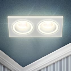 Встраиваемый светильник декоративный ЭРА DK92 WH MR16/GU5.3 белый | Декоративные встраиваемые светильники