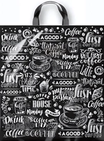 Пакет ПЭ с петлевой ручкой 38х42+6см (40) ПНД (Мокка) Интерпак (х25/500)