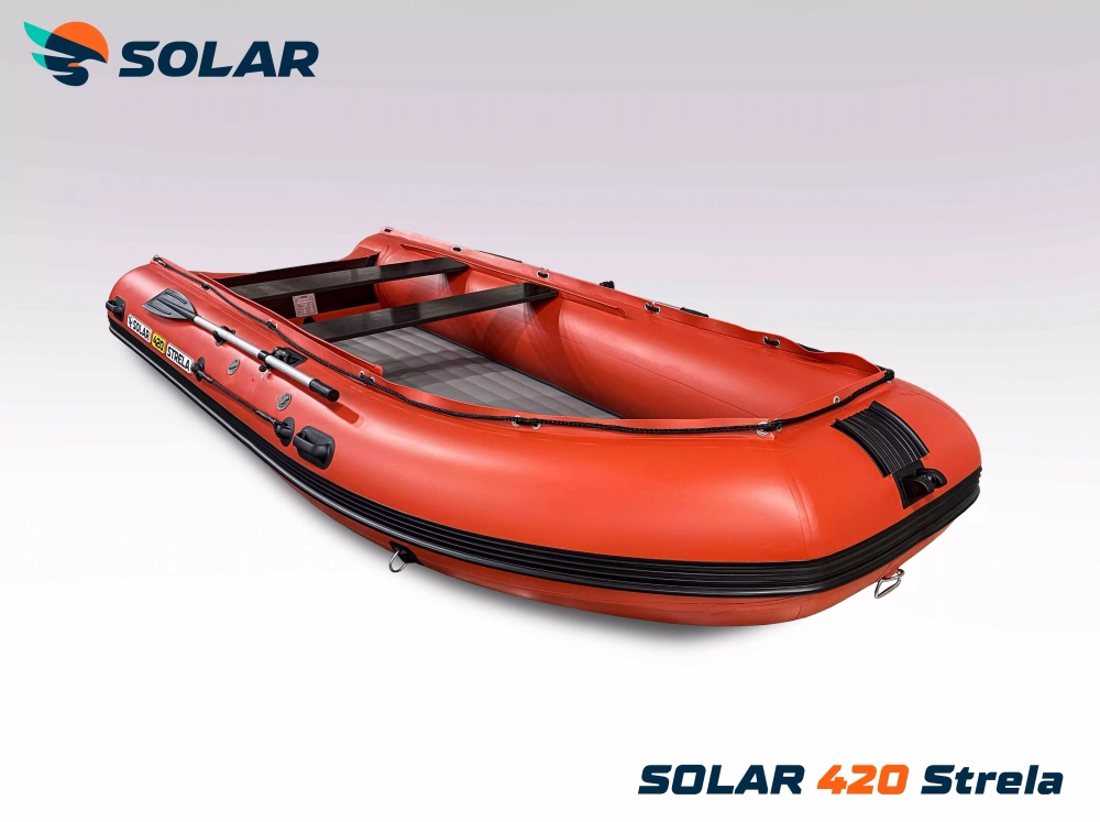 Лодка надувная моторная solar-420 strela jet tunnel