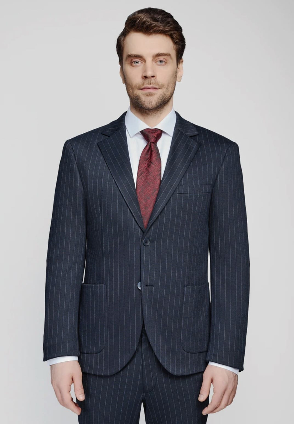 Мужской классический костюм (синий) В73