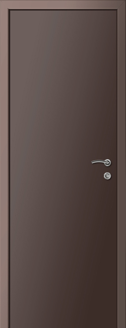 Дверь влагостойкая пластиковая KAPELLI multicolor ДГ RAL 8017 Коричневый + коробка