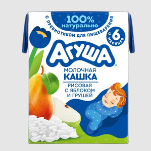 КАША АГУША ЗАСЫПАЙ-КА РИСОВАЯ ЯБЛОКО ГРУША 200МЛ