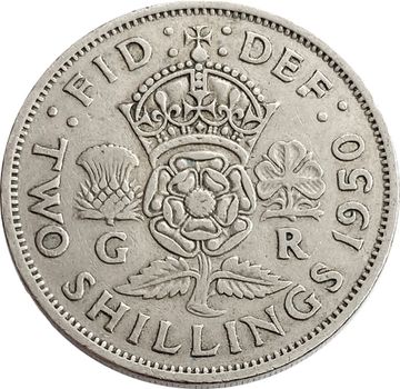2 шиллинга (флорин) 1950 Великобритания