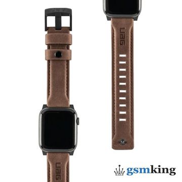 UAG Watch Leather Strap for Apple Watch 42|44|45mm Leather Brown (Коричневый)19149B114080