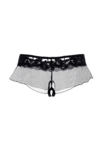 Эротические трусики-юбочка из стрейч-сетки черные 54-56