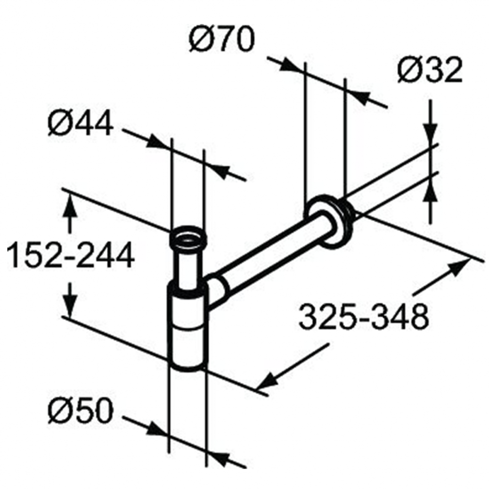 Сифон G1 1/4" для умывальника Ideal Standard T4441XG