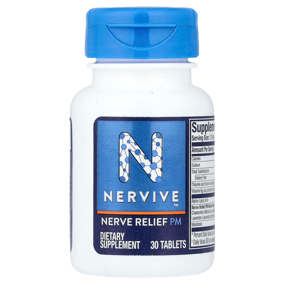 Nervive, Nerve Relief, PM, 30 таблеток