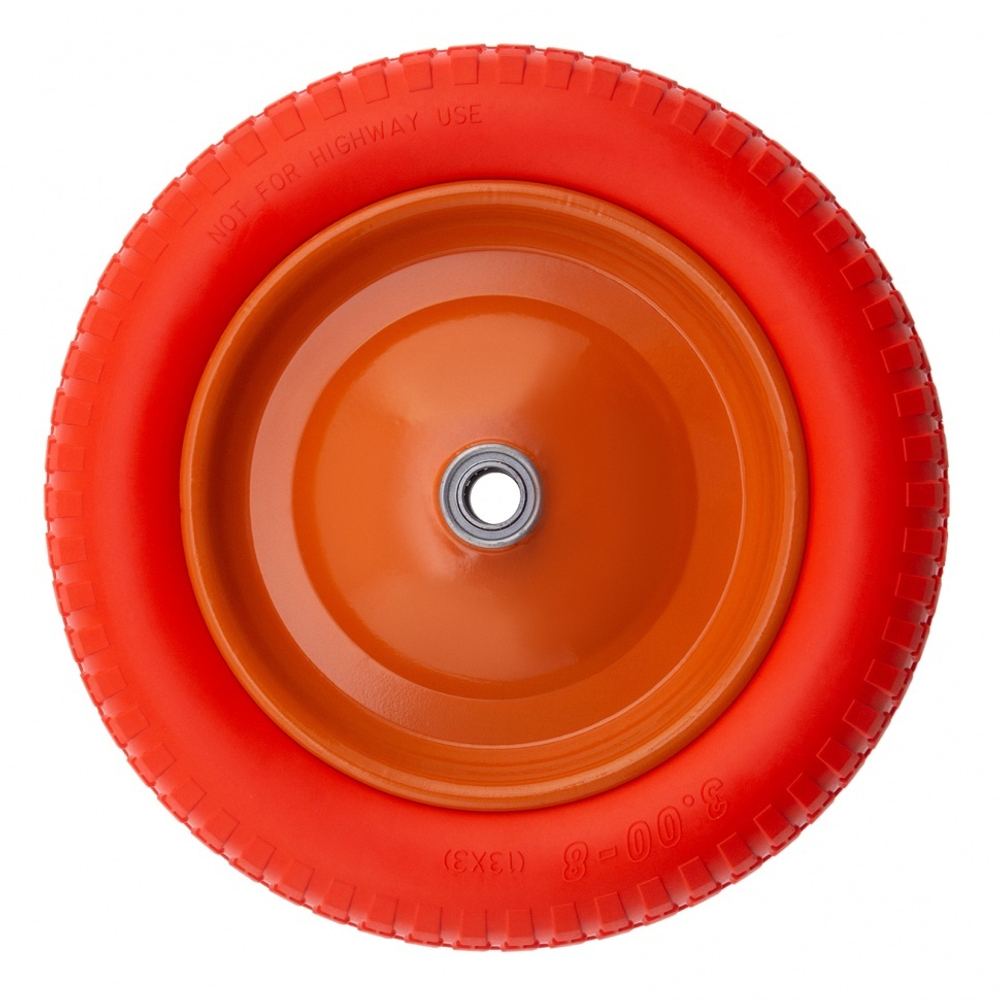 Колесо полиуретановое 3.00-8, длина оси 90 мм, подшипник 20 мм Palisad