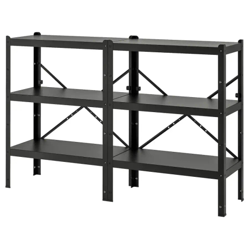Стеллаж - IKEA BROR, 170х40х110 см, черный, БРУР ИКЕА