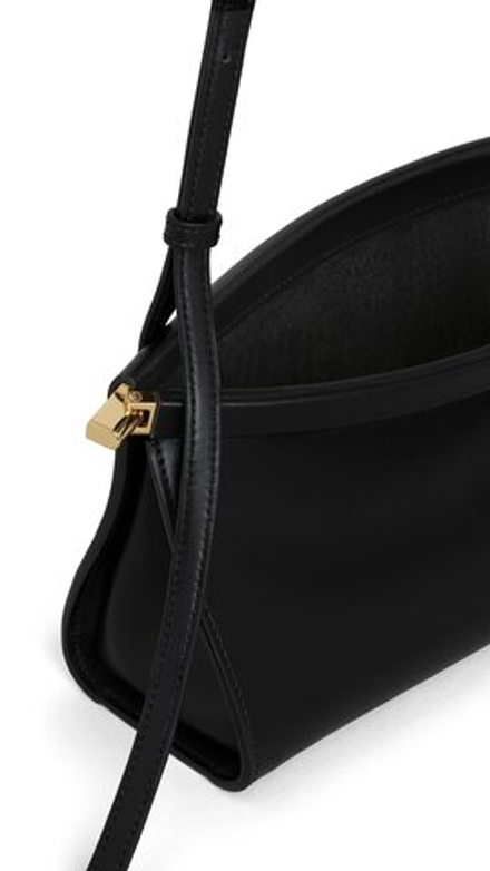 ALAÏA МАЛЕНЬКАЯ СУМКА LE CLICK EAST WEST ИЗ НАТУРАЛЬНОЙ КОЖИ, ЧЕРНЫЙ