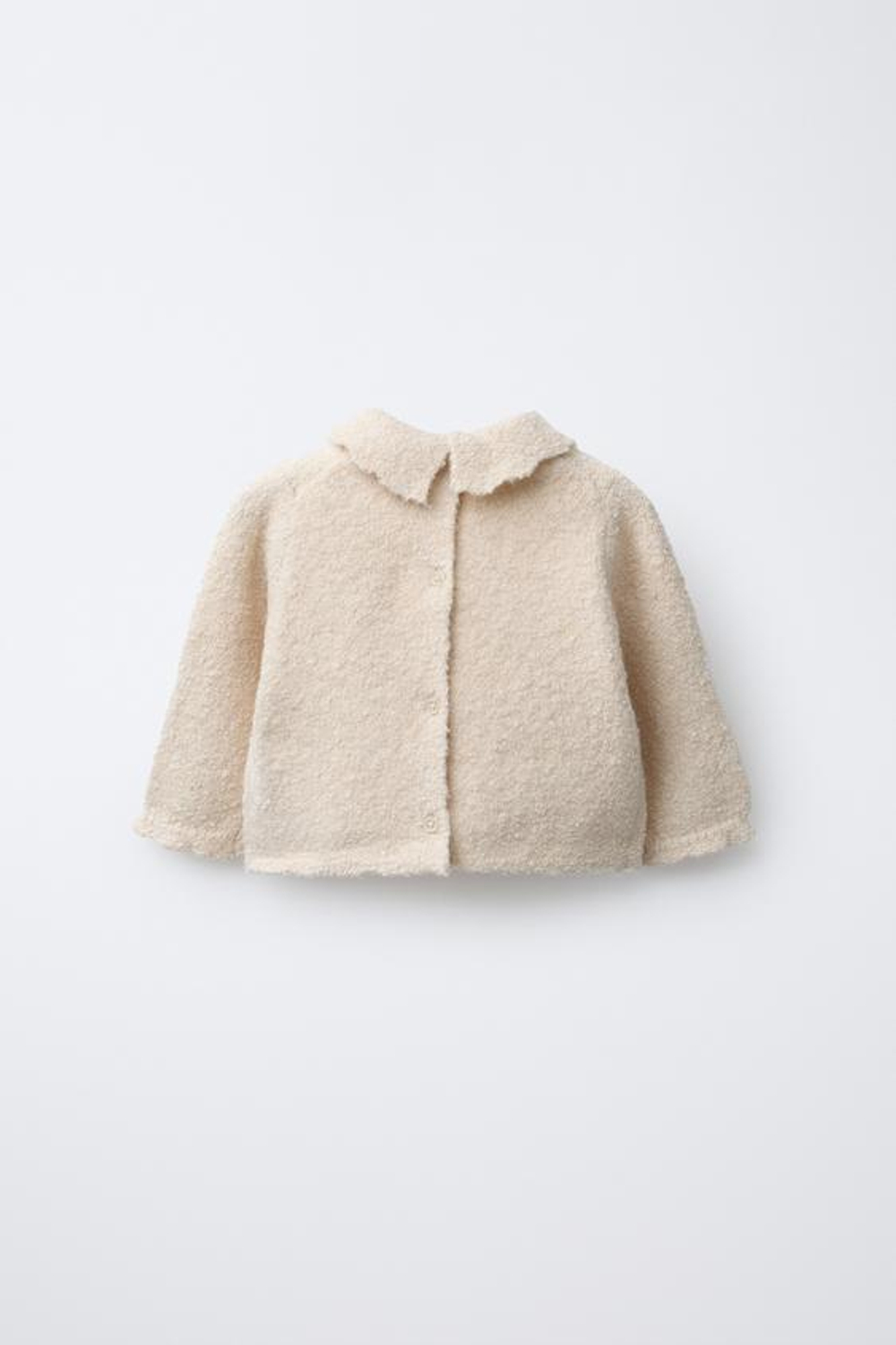 ZARA ВЯЗАНЫЙ ДЖЕМПЕР С ВЫШИВКОЙ В ВИДЕ ЦВЕТОВ, СВЕТЛО-БЕЖЕВЫЙ