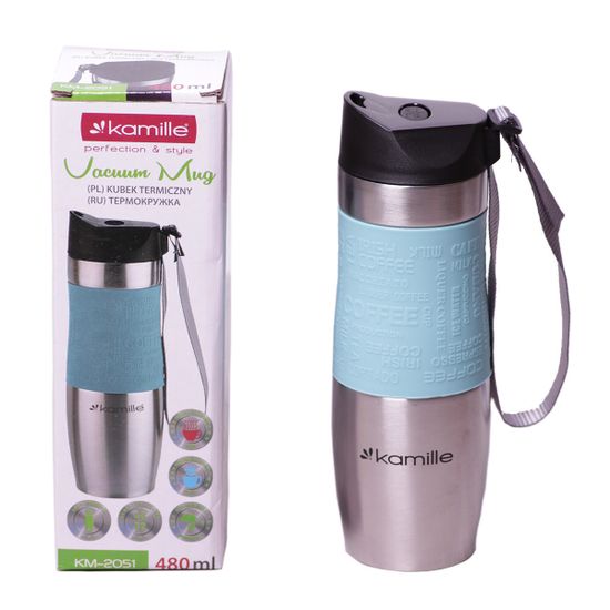 Термокружка 480 мл Kamille KM-2051 из нержавеющей стали
