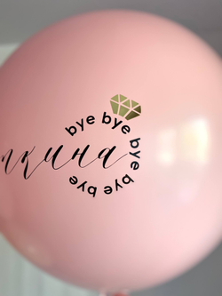 Воздушные шары гигант BOOM БУМ на девичник розовый/золото №3520