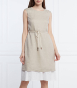 льняное платье Peserico - песочный(S02439A 2600A)