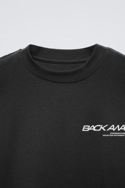 ZARA ЛОНГСЛИВ С НАДПИСЬЮ, АНТРАЦИТОВО-СЕРЫЙ