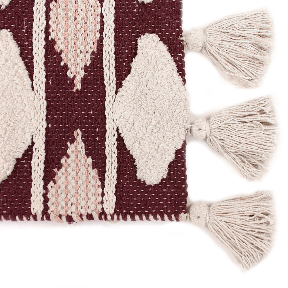 Ковер из хлопка бордового цвета Argyle Ethnic 160х230 см