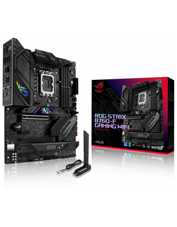 Материнская плата ASUS ROG STRIX B760-G GAMING WIFI, LGA1700, B760, 4*DDR5, 4*SATA, 2*M.2, 3*USB 3.2, 4*USB 2.0, Type-C, 2*PCIx16, 2*PCIx1, DP+HDMI, ATX; 90MB1EQ0-M0EAY0