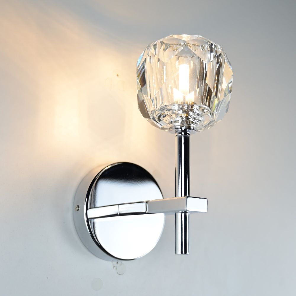 Бра Boule De Cristal Single Sconce Chrome By Imperiumloft