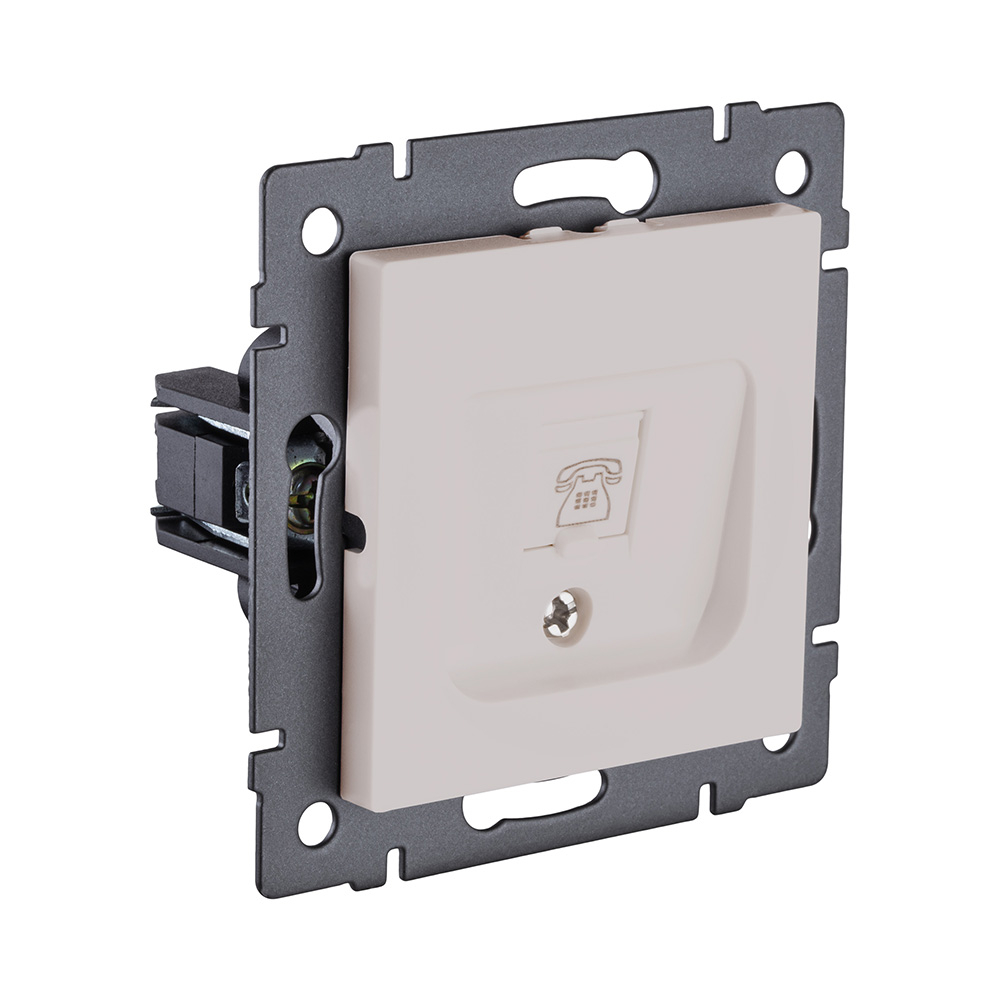 Розетка Ethernet RJ45 Cat.6, кашемир матовый Kollinger REA-018CM для Aspekt, Eleganz, Reflex