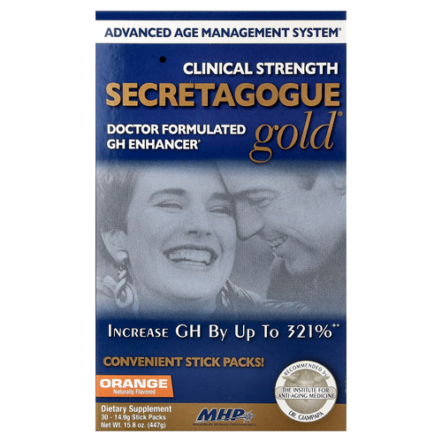 MHP, Secretagogue-Gold, апельсин, 30 пакетиков в стиках по 14,9 г (0,53 унции)