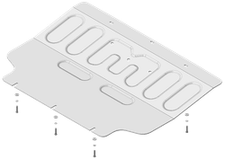 Защита картера двигателя, Электроусилителя руля, Переднего электромотора. 4 мм, Алюминий для Voyah Free 2023-н.в., Motodor.348601