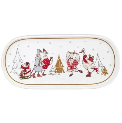 Блюдо овальное «Family christmas» 25,5см