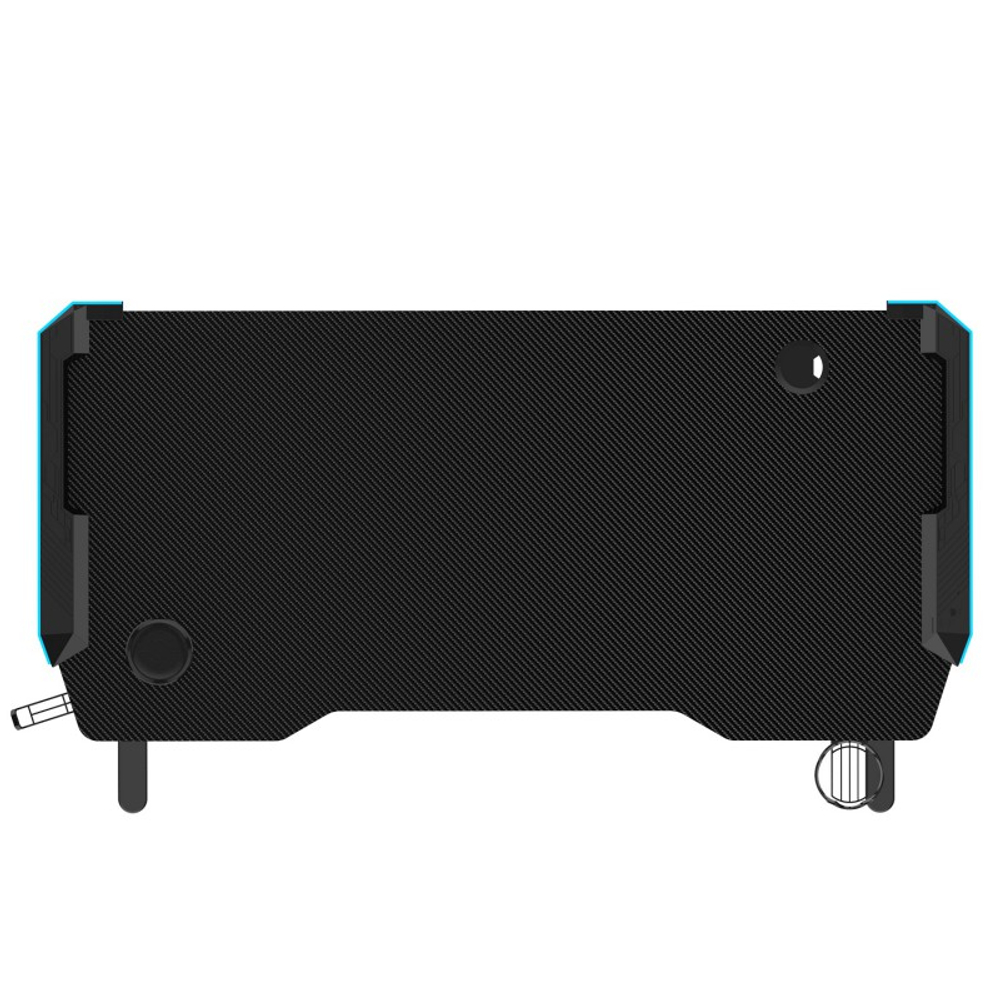 Стол для компьютера (для геймеров) с электроприводом и RGB-подсветкой FoxGear FG-ZE-49B (ширина 125 см)