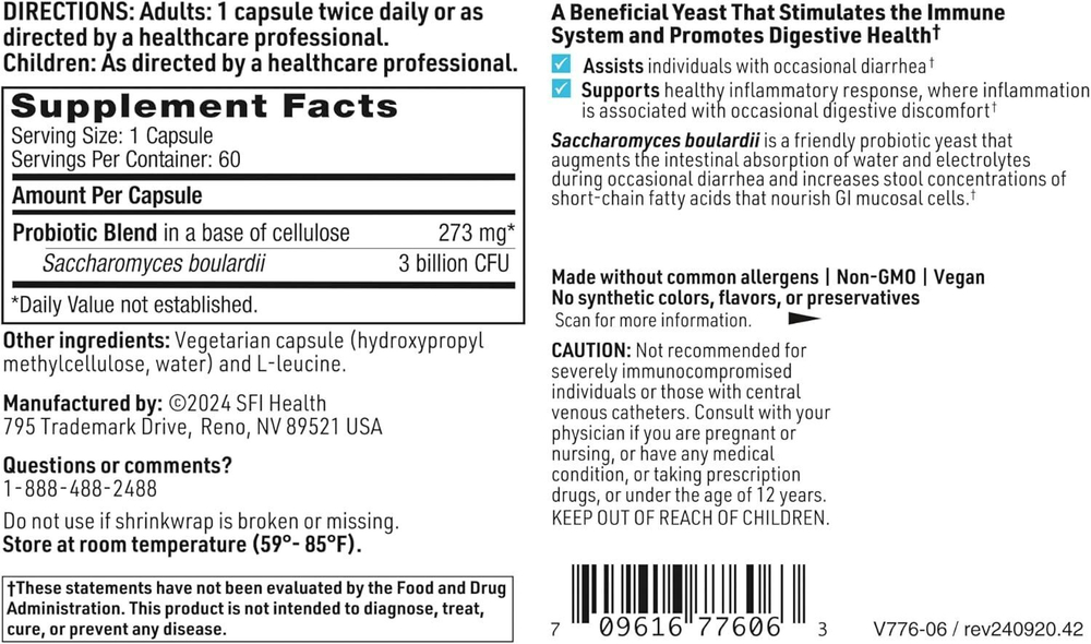 Klaire Labs - THER-BIOTIC® Saccharomyces boulardii - 120 capsules