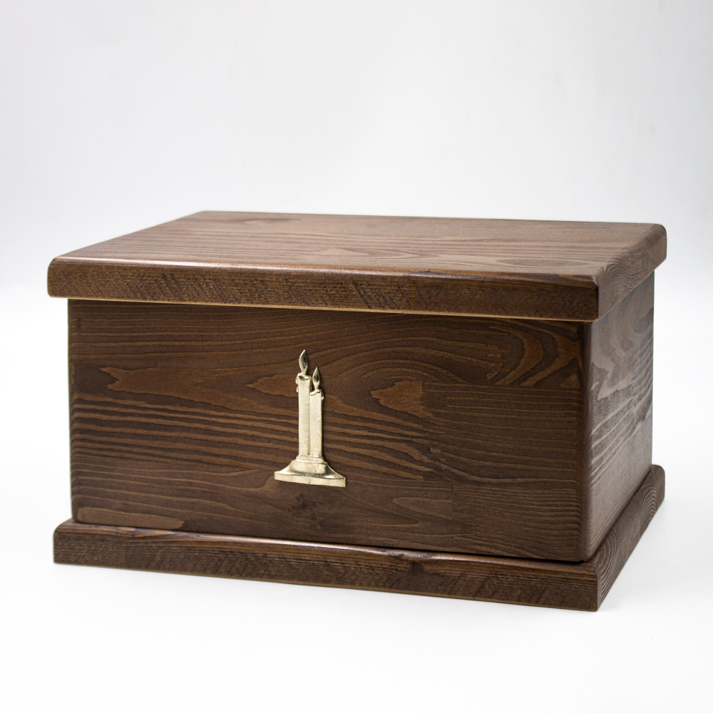 Урна для праха ясень "Завет" коричневая