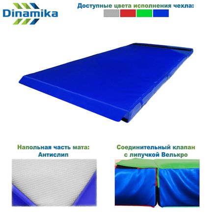 Мат гимнастический 2000х1000х100 тент-велькро-антислип (ппу)