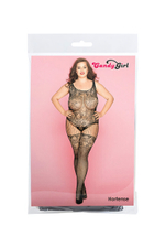 Костюм-сетка и стринги Candy Girl Hortense, 2XL (Цвет: черный)