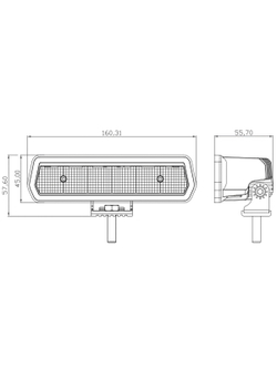 Светодиодная фара рабочего света РИФ 160 мм 30W LED