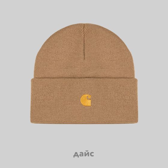 Шапка Carhartt WIP Chase Beanie артикул:I026222_peanut - купить в магазине Дайс