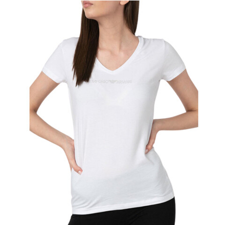 Женская футболка белая V NECK Emporio Armani 164407_CC318 00010