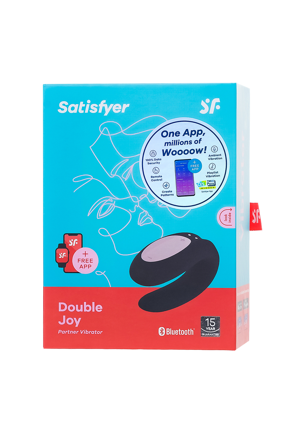 Парный вибратор Satisfyer Double Joy с приложением (черный)