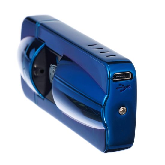 Зажигалка S.Quire USB, сенсорная, синяя, глянцевая