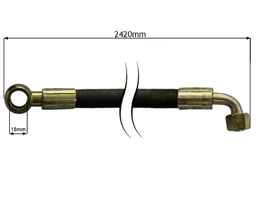 Шланг гидравлический передней навески (болт-штуцер/гайка) L = 242 см к минитрактору 195N