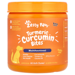 Zesty Paws, Turmeric Curcumin Bites, добавка для собак, со вкусом бекона, 90 мягких жевательных таблеток