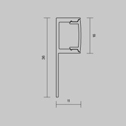 Встраиваемый профиль со скрытым фланцем Maytoni   ALM-3611-S-2M 636001