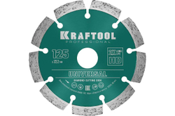 KRAFTOOL  UNIVERSAL 125 мм (22.2 мм, 10х2.4мм), Алмазный диск (36680-125)
