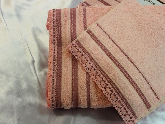 Набор полотенец  CROCHET - КРОКЕТ 3пр 30х50 50х90 и 70х140 Maison Dor (Турция)