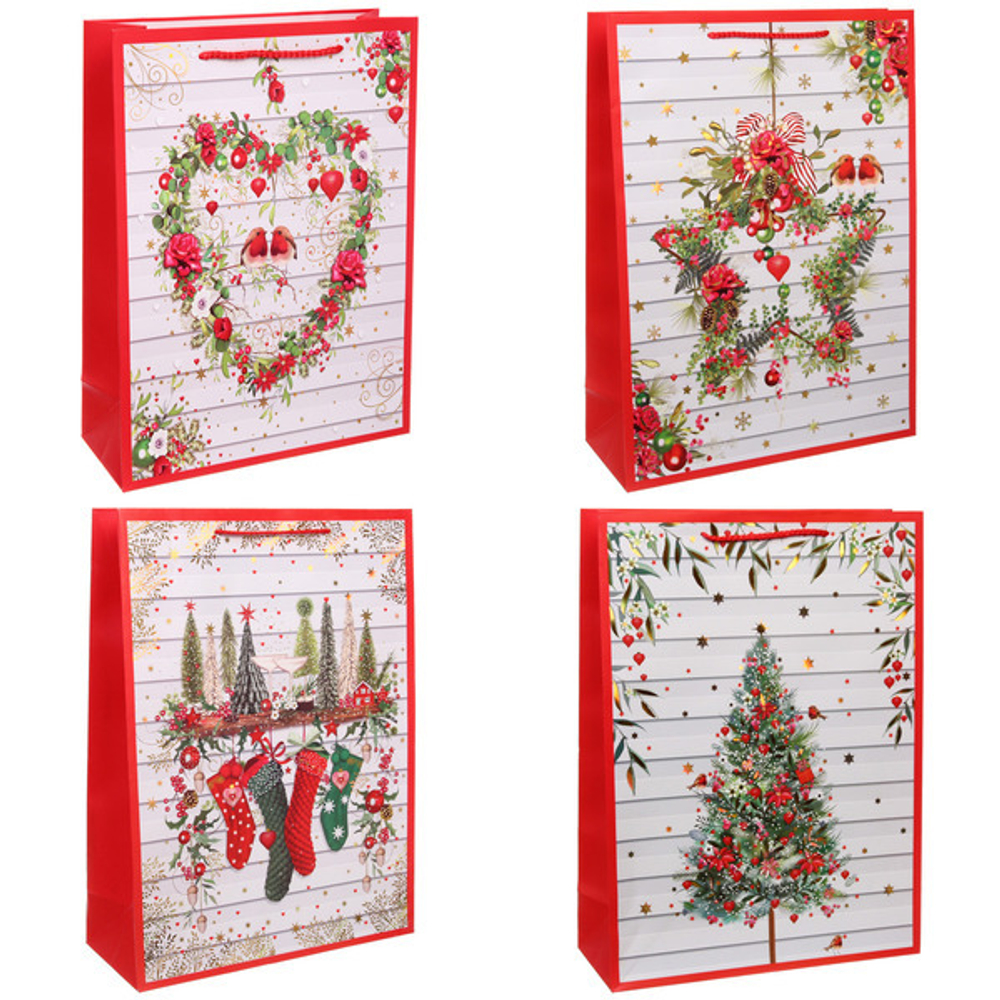 Пакет подарочный «Новогодняя суета» 31*42*12 см, микс