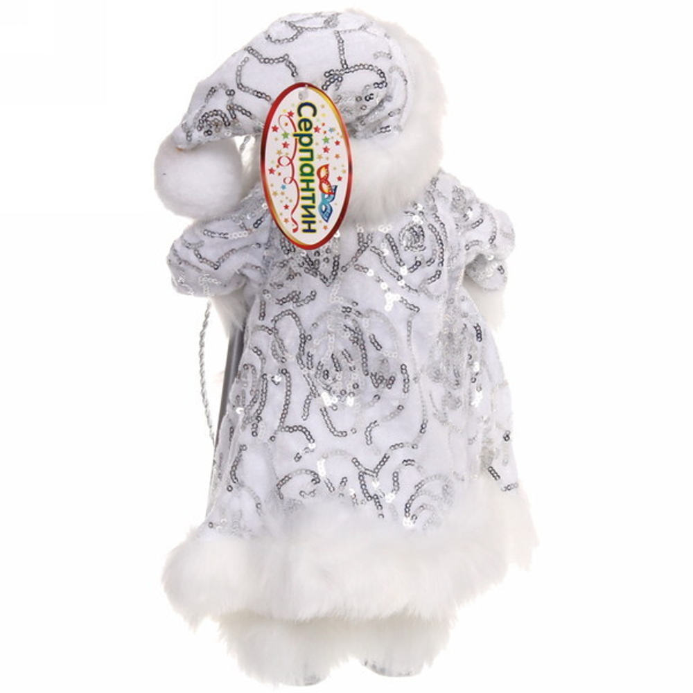 Дед Мороз - Лесовичок «Серебряная шуба» 30 см (без музыки)